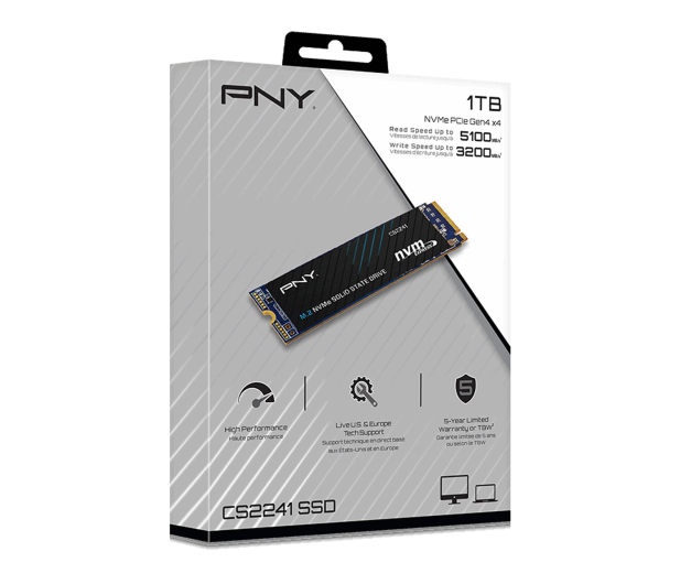PNY 1TB M.2 PCIe Gen4 NVMe CS2241 - 1416944 - zdjęcie 2